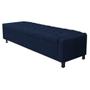 Imagem de Kit Cabeceira e Calçadeira Baú Queen Everest P02 160 cm para cama Box Suede Azul Marinho - Amarena Móveis