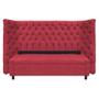 Imagem de Kit Cabeceira e Calçadeira Baú Queen Everest P02 160 cm para cama Box Suede Vermelho - Amarena Móveis