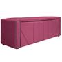 Imagem de Kit Cabeceira e Calçadeira Baú Solteiro Minsk P02 90 cm para cama Box Sintético Pink - Amarena Móveis