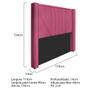 Imagem de Kit Cabeceira e Calçadeira Baú Solteiro Minsk P02 90 cm para cama Box Sintético Pink - Amarena Móveis