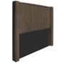 Imagem de Kit Cabeceira e Calçadeira Baú Solteiro Minsk P02 90 cm para cama Box Suede Marrom - Amarena Móveis