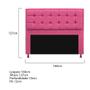 Imagem de Kit Cabeceira e Calçadeira Copenhague 160 cm Queen Size Corano Pink - ADJ Decor