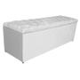 Imagem de Kit Cabeceira e Calçadeira Liverpool 160 cm Queen Size Suede Branco - ADJ Decor