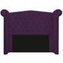 Imagem de Kit Cabeceira e Calçadeira Veneza 195 cm King Size Suede Roxo - Amarena Moveis