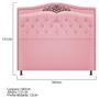 Imagem de Kit Cabeceira e Calçadeira Yasmim 160 cm Queen Size Suede Rosa Bebê - ADJ Decor