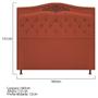 Imagem de Kit Cabeceira e Calçadeira Yasmim 160 cm Queen Size Suede Terracota - ADJ Decor