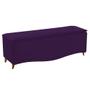 Imagem de Kit Cabeceira e Calçadeira Yasmim 195 cm King Size Suede Roxo - Amarena Móveis