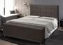 Imagem de Kit Cabeceira e Puff Bau Sapateira de Casal King Size 193 cm Estofado Katherine Marron Escuro Suede Anchar Interiores 