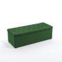 Imagem de Kit Cabeceira Estofada Decorativa Para Cama Box Bellatrix 140  Casal e Calçadeira Sagitarius Sued Verde Aradecor