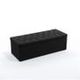 Imagem de Kit Cabeceira Estofada Decorativa Para Cama Box Dama 140 Para Cama de Casal e Calçadeira Sagitarius Sued Preto Aradecor