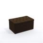 Imagem de Kit Cabeceira Estofada Decorativa Para Cama Box Maia 90 Para Cama Solteiro e Calçadeira Sagitarius Sued Marrom Aradecor