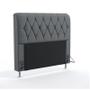 Imagem de Kit Cabeceira Estofada Decorativa Para Cama Box Sirius 140 Para Cama de Casal Calçadeira Sagitarius Sued Cinza Aradecor
