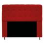 Imagem de Kit Cabeceira Estofada Mel Cama Box Casal 140 cm mais Calçadeira Baú Mel com Capitonê Suede Vermelho para Quarto - AM Decor