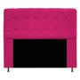 Imagem de Kit Cabeceira Estofada Mel Cama Box King 195 cm mais Calçadeira Baú Mel com Capitonê Suede Pink para Quarto - AM Decor