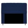Imagem de Kit Cabeceira Estofada Mel Cama Box Queen 160 cm mais Calçadeira Baú Mel com Capitonê Suede Azul Marinho para Quarto - AM Decor