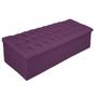 Imagem de Kit Cabeceira Estofada Mel Cama Box Queen 160 cm mais Calçadeira Baú Mel com Capitonê Suede Roxo para Quarto - AM Decor
