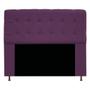 Imagem de Kit Cabeceira Estofada Mel Cama Box Queen 160 cm mais Calçadeira Baú Mel com Capitonê Suede Roxo para Quarto - AM Decor
