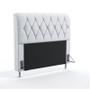 Imagem de Kit Cabeceira Estofada Para Cama Box Sirius 140 Cama de Casal e Calçadeira Sagitarius Couro Artificial Branco Aradecor