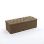 Imagem de Kit Cabeceira Estofada Para Cama Box Sirius 140 Para Cama de Casal e Calçadeira Sagitarius Sued Capuccino Aradecor