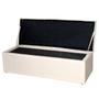 Imagem de Kit Cabeceira Estofada Solteiro  com Recamier Bau 90 cm para Cama Box Bege Livia Mafer
