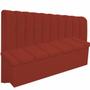 Imagem de Kit Cabeceira Kiara+ Calçadeira Kiara Solteiro 90 CM Suede Vermelho - D A Decor