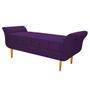 Imagem de Kit Cabeceira Lady e Recamier Ari 140 cm Casal Suede Roxo - ADJ Decor