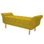 Imagem de Kit Cabeceira Lady e Recamier Ari 160 cm Queen Size Suede Amarelo - ADJ Decor