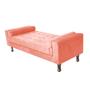 Imagem de Kit Cabeceira Lady e Recamier Félix 160 cm Queen Size Suede Coral - ADJ Decor