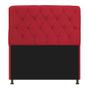 Imagem de Kit Cabeceira Lady e Recamier Félix 90 cm Solteiro Suede Vermelho - ADJ Decor