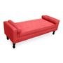 Imagem de Kit Cabeceira Mirage + Calçadeira Baú Felix Casal 140cm Suede - Ecotec Decor