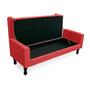 Imagem de Kit Cabeceira Mirage + Calçadeira Baú Felix Casal 140cm Suede - Ecotec Decor