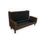 Imagem de Kit Cabeceira Mirage + Calçadeira Baú Felix Casal 140cm Suede - Renascer Decor
