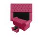 Imagem de Kit Cabeceira Mirage e Recamier Baú Veneza Queen 160 cm Suede Rosa Pink - INCASA DECOR