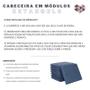 Imagem de Kit Cabeceira Modular Casal Retângulo 12Peças Azul Marinho