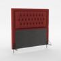 Imagem de Kit Cabeceira Pegasus 160 Modulada Estofada e Calçadeira Sagitarius A-020 Couro Artificial Vermelho Aradecor