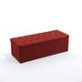 Imagem de Kit Cabeceira Pegasus 160 Modulada Estofada e Calçadeira Sagitarius A-020 Couro Artificial Vermelho Aradecor
