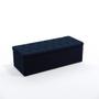 Imagem de Kit Cabeceira Pollux 140 Modulada Estofada e Calçadeira Sagitarius N-025 Veludo Azul Marinho Aradecor