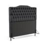 Imagem de Kit Cabeceira Pollux 160 Queen e Calçadeira Sagitarius N-022 Veludo Chumbo Aradecor