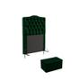 Imagem de Kit Cabeceira Pollux 90 e Calçadeira Sagitarius N-026 Veludo Verde Aradecor