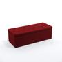 Imagem de Kit Cabeceira Sirius 160 Para Cama Box Queen e Calçadeira Sagitarius N-033 Veludo Vermelho Aradecor