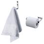 Imagem de Kit cabideiro papeleira toalheiro suporte porta toalhas papel higiênico de parede lavabo aço cromado