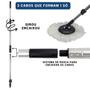 Imagem de Kit Cabo Inox + Base Preta Compatível com Todos os Mops Centrífuga