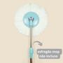 Imagem de Kit Cabo Mop Giratorio Esfregao Limpeza Pratica Mor + Refil para Esfregao Mop Limpeza Pratica Mor