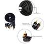 Imagem de Kit Cabo Rca 1,5 Metro + 2 Cabo Y 2 Macho 1 Femea P/ Modulo Amplificador Cabos Emborrachados Resistente rca anti ruidos