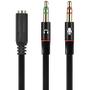 Imagem de Kit Cabos Adaptador de Áudio P2 para Fone de Ouvido Vídeo Game PC Notebook e Computador