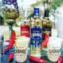 Imagem de Kit Cachaça Cabaré Prata Ouro Amburana 700ml Com Dois Copos