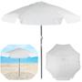 Imagem de Kit Cadeira de Praia Sunny Dobravel + Guarda Sol 1,60m Branco  Bel 