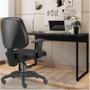 Imagem de Kit Cadeira Escritório Job e Mesa Escrivaninha Industrial Soft F01 Preto Fosco - Lyam Decor
