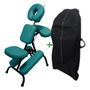 Imagem de Kit Cadeira Quick Massage Legno Portátil Dobrável Shiatsu Black e Bolsa Transporte