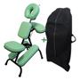 Imagem de Kit Cadeira Quick Massage Legno Portátil Dobrável Shiatsu Black e Bolsa Transporte